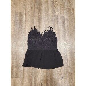 Maurices 0X Lace Black Tank Top